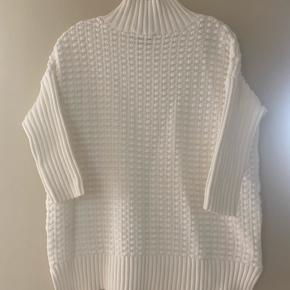 Winter White Cotton Sweater